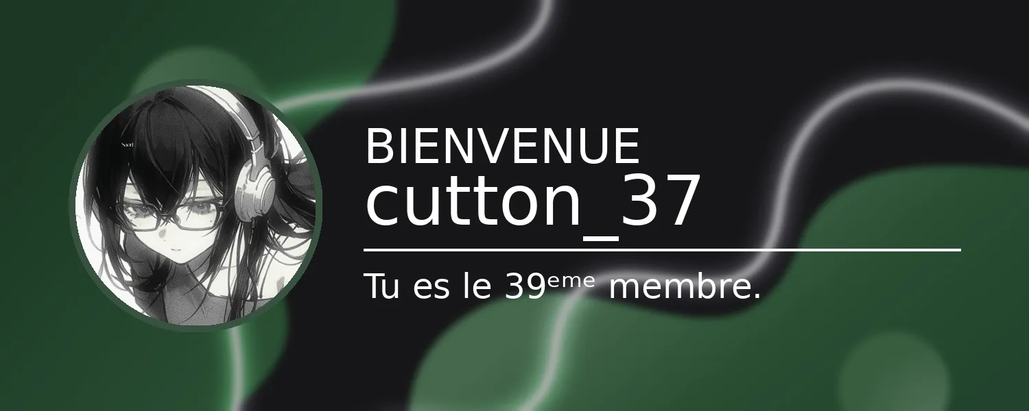 Aperçu de la carte du module de bienvenue